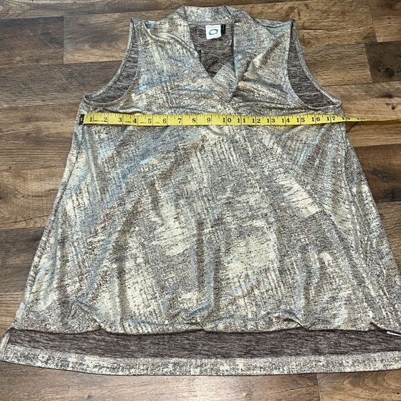 Anthropologie Akemi + Kin Metallic Sabrina Faux Wrap Top Size small - Picture 4 of 6